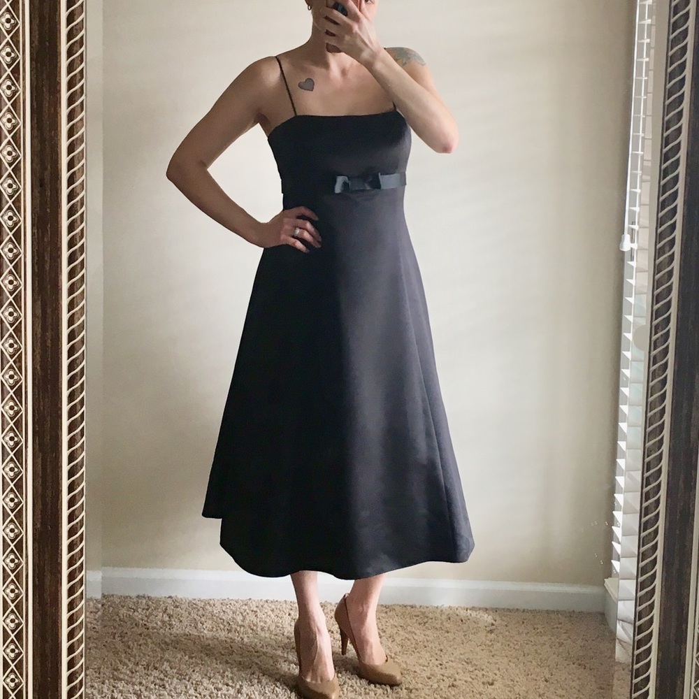***SOLD***David’s Bridal Black Midi Dress